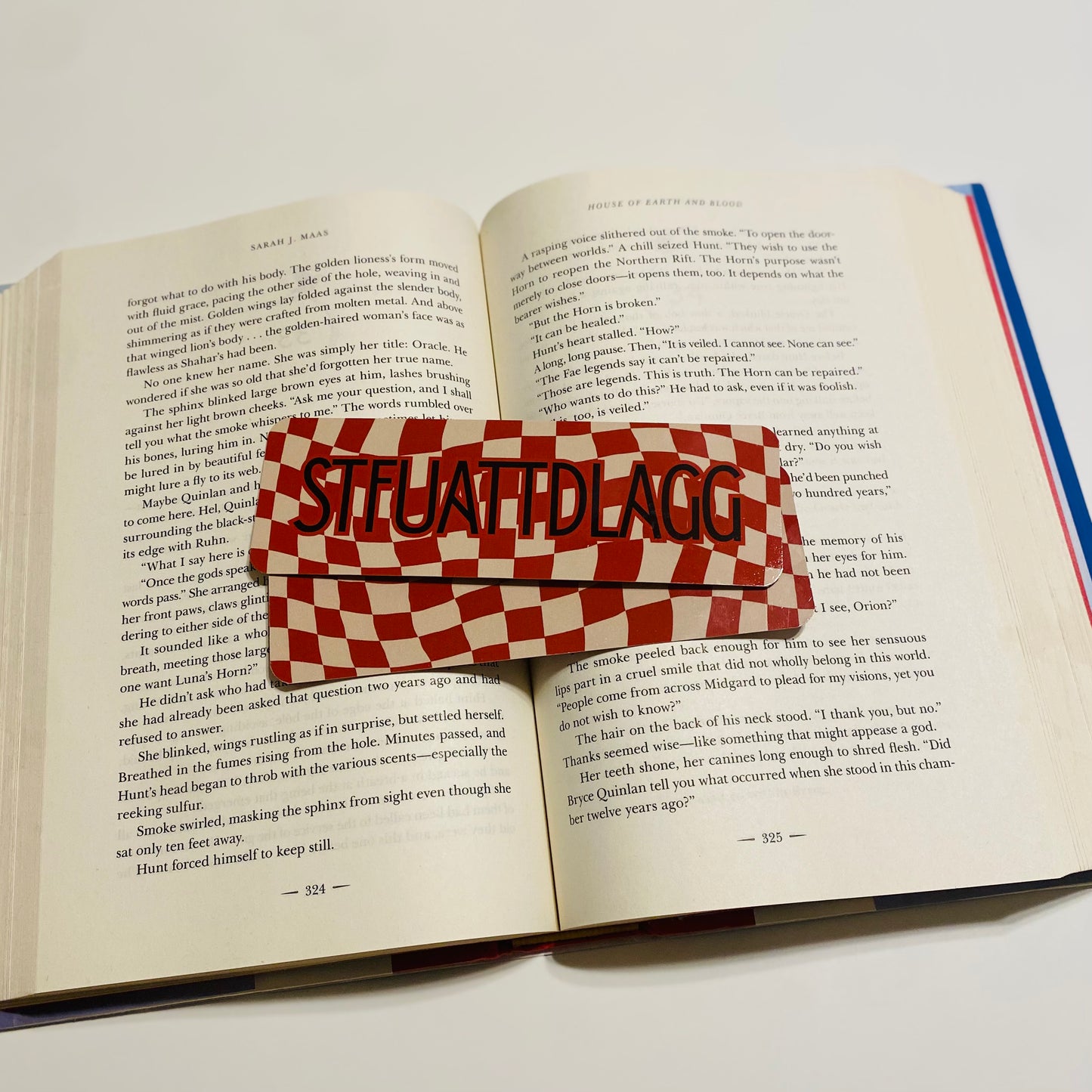STFUATTDLAGG checkered glossy Bookmark