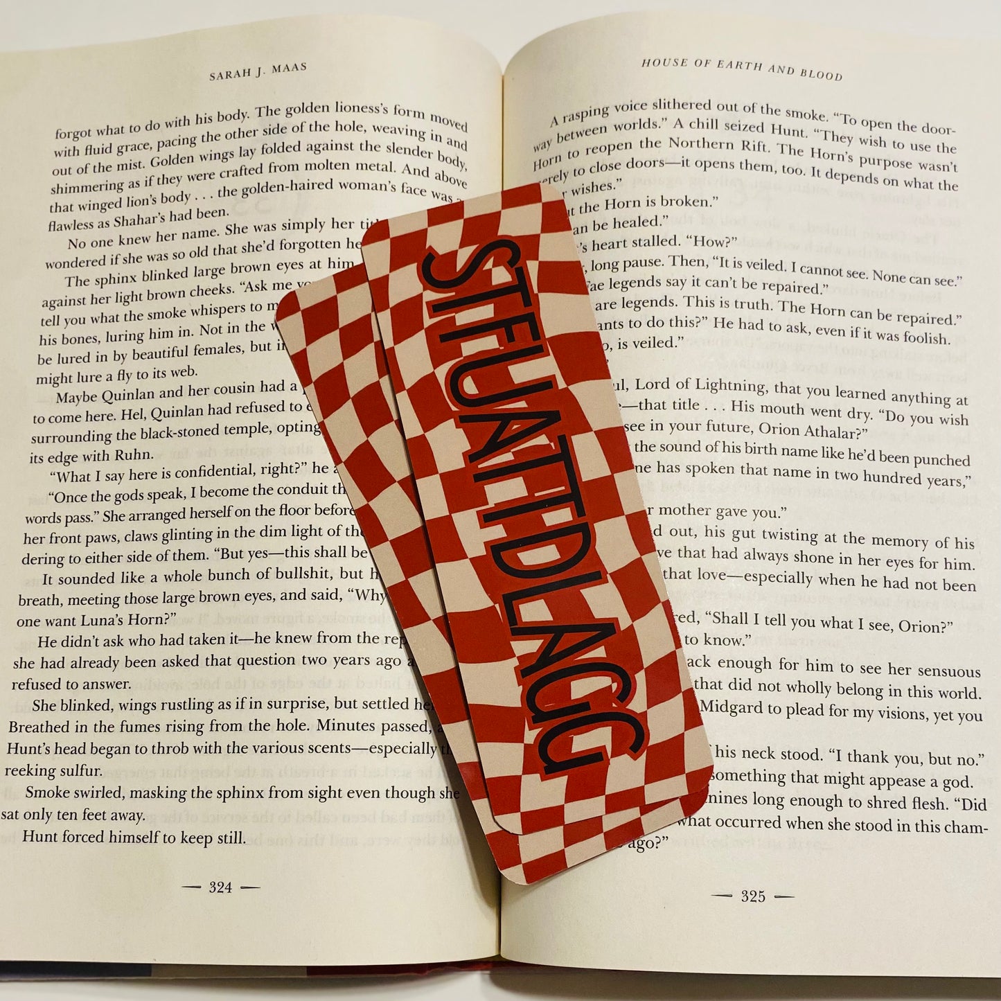 STFUATTDLAGG checkered glossy Bookmark
