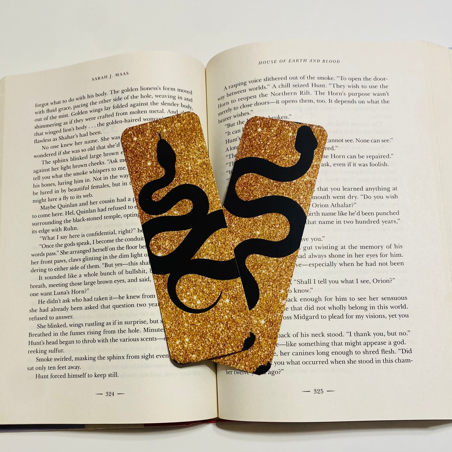Black and gold snake Bookmark