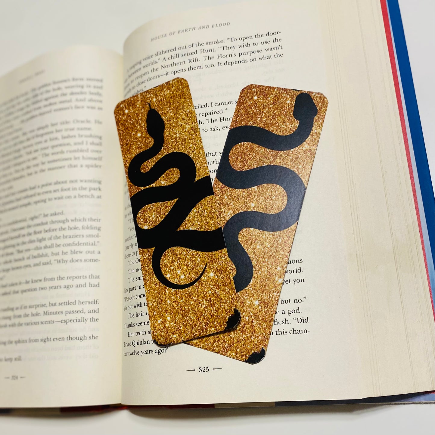 Black and gold snake Bookmark