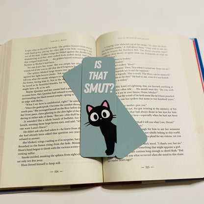 Is that Smut? ,black cat, glossy Bookmark