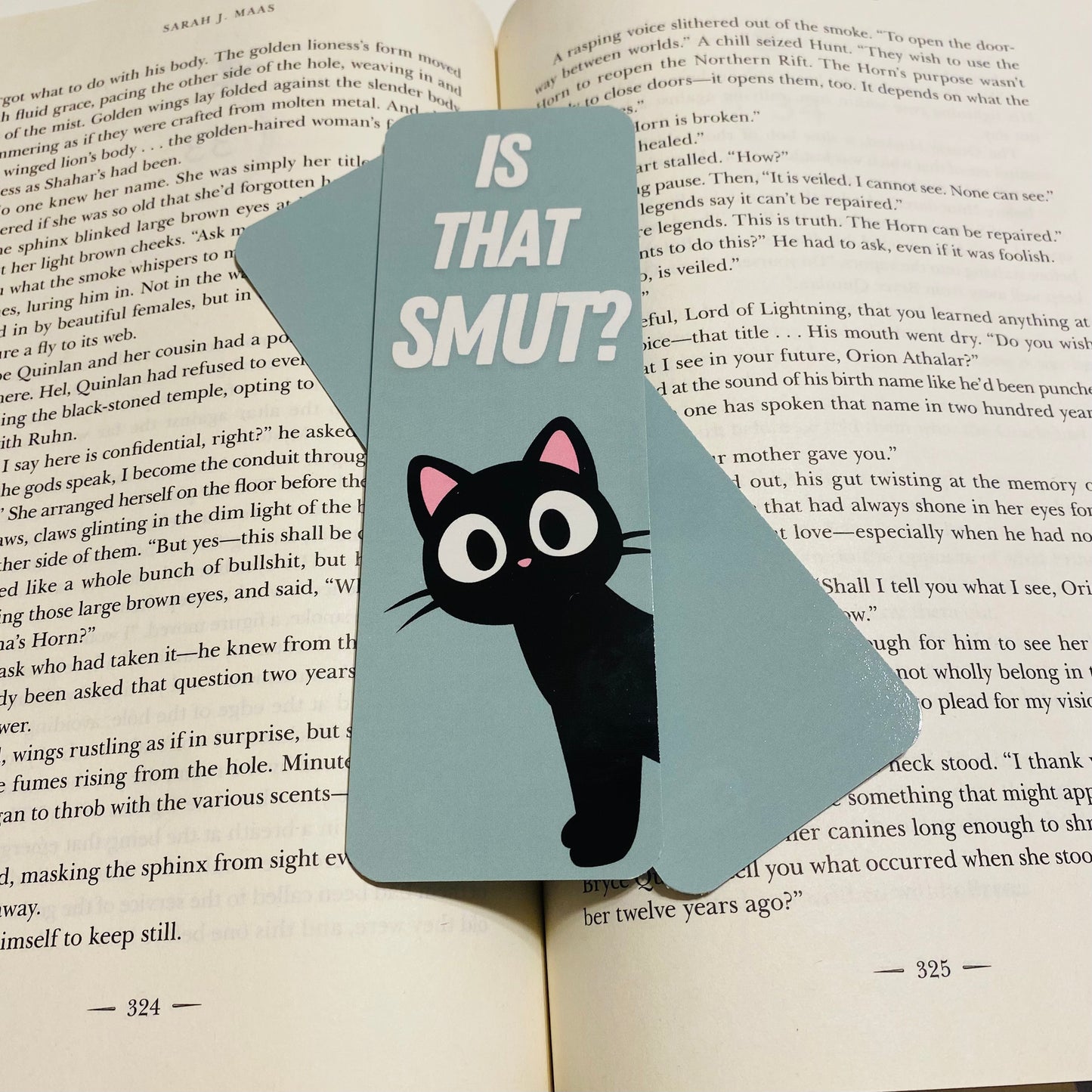 Is that Smut? ,black cat, glossy Bookmark