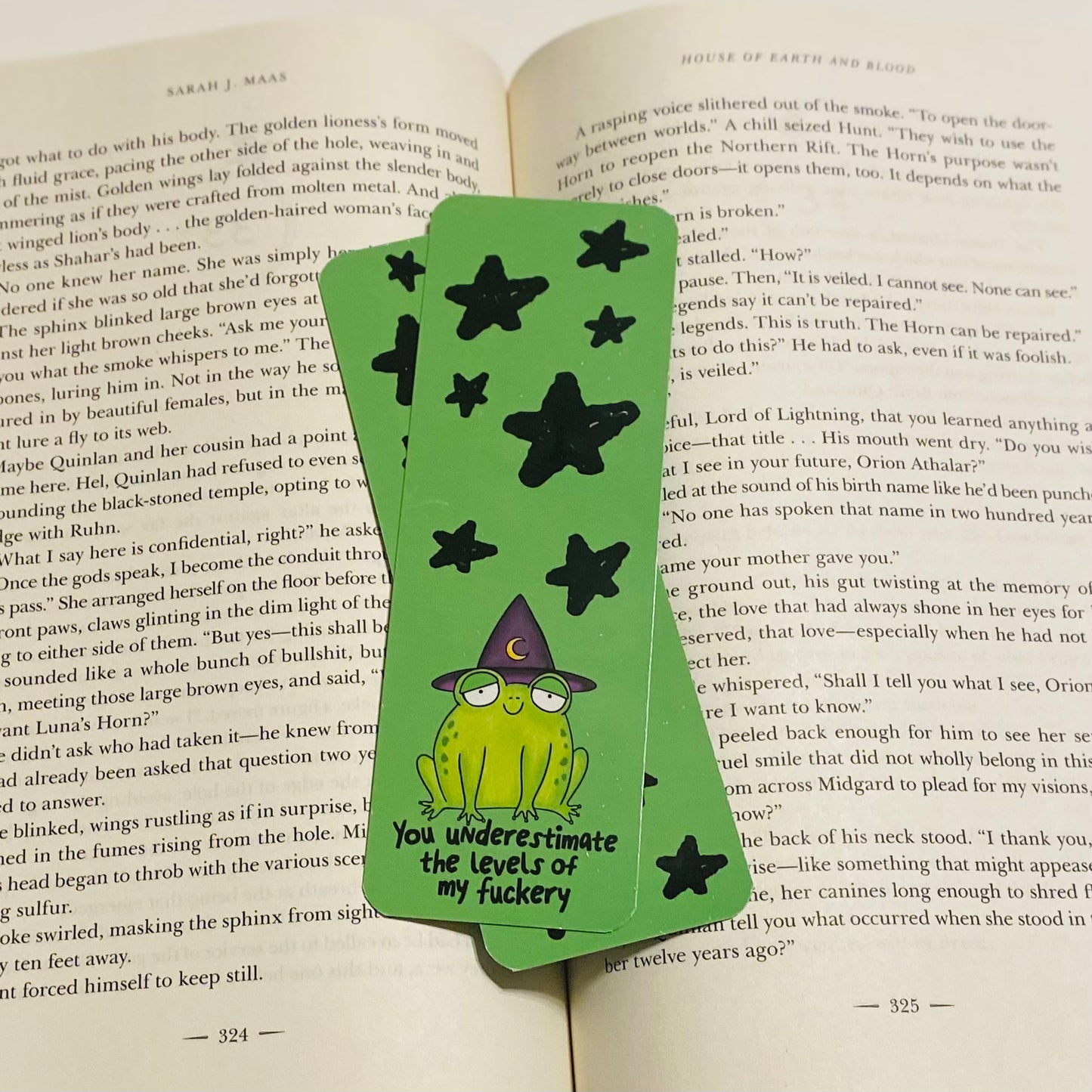 You underestimate the levels of fuckery witchy frog, green stars, glossy Bookmark