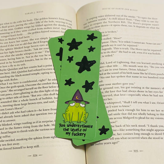 You underestimate the levels of fuckery witchy frog, green stars, glossy Bookmark