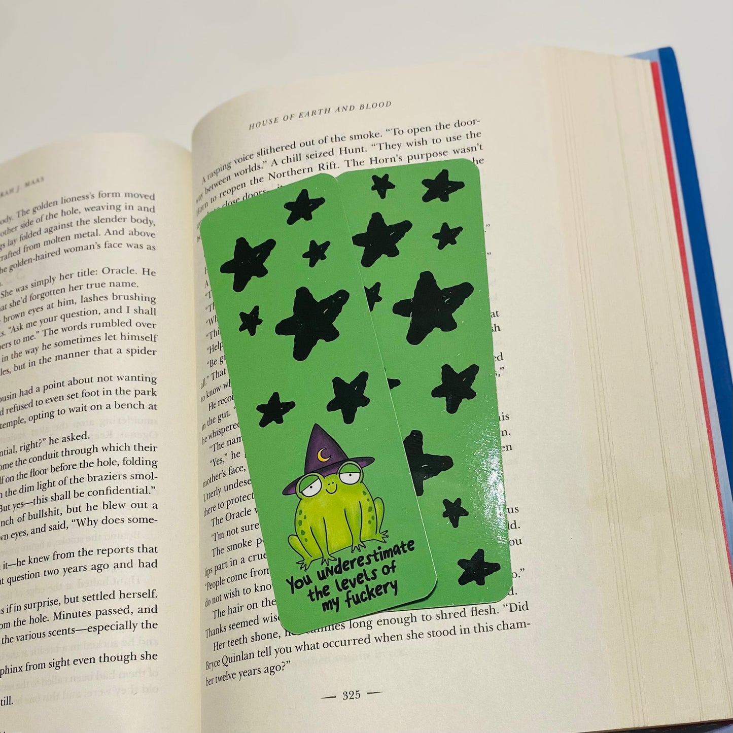 You underestimate the levels of fuckery witchy frog, green stars, glossy Bookmark