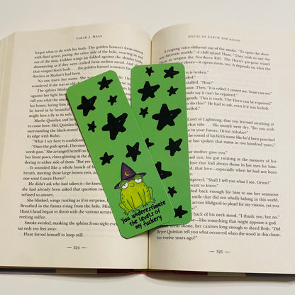 You underestimate the levels of fuckery witchy frog, green stars, glossy Bookmark