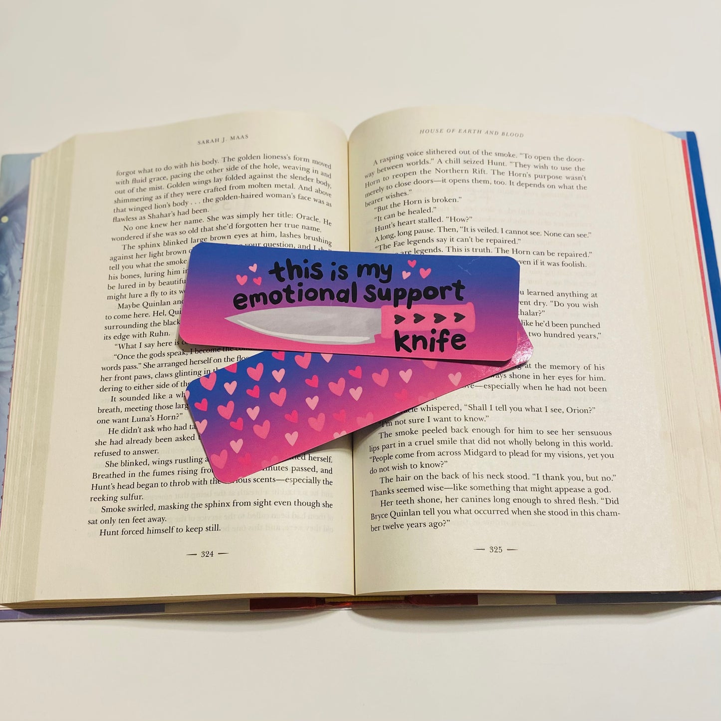 This is my emotional support knife glossy Bookmark