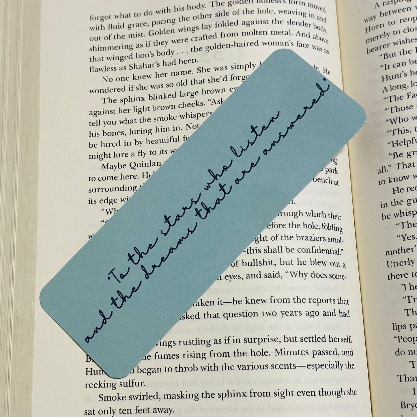 To the stars who listen and the dreams that are answered glossy Bookmark