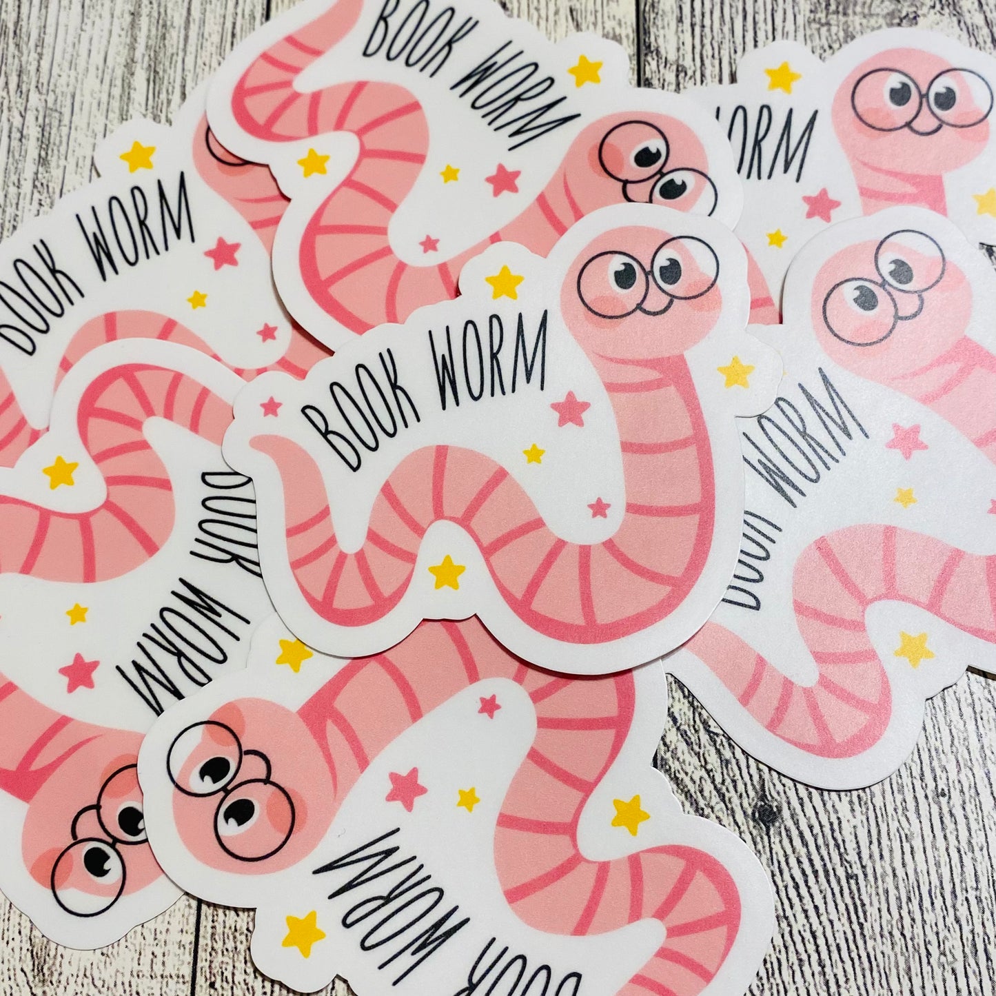 Book Worm 3" Sticker