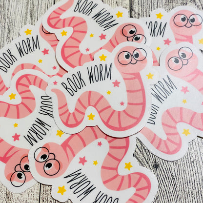 Book Worm 3" Sticker