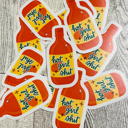 Hot girl shit hotsauce Sticker