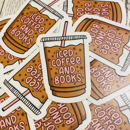 Iced Coffee and Books Sticker