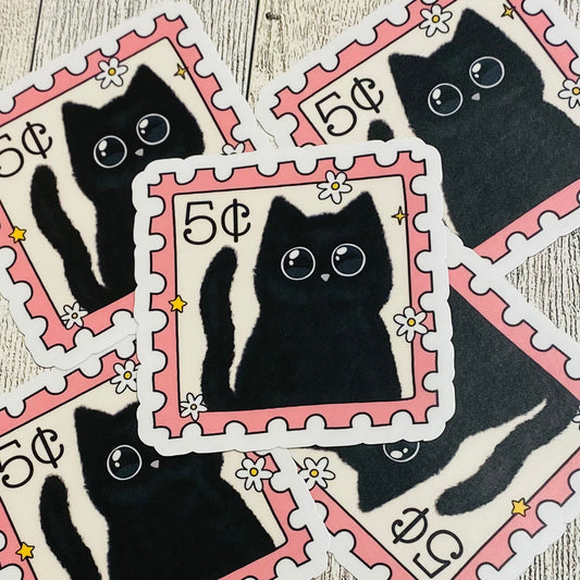 5c Kitty Stamp Sticker