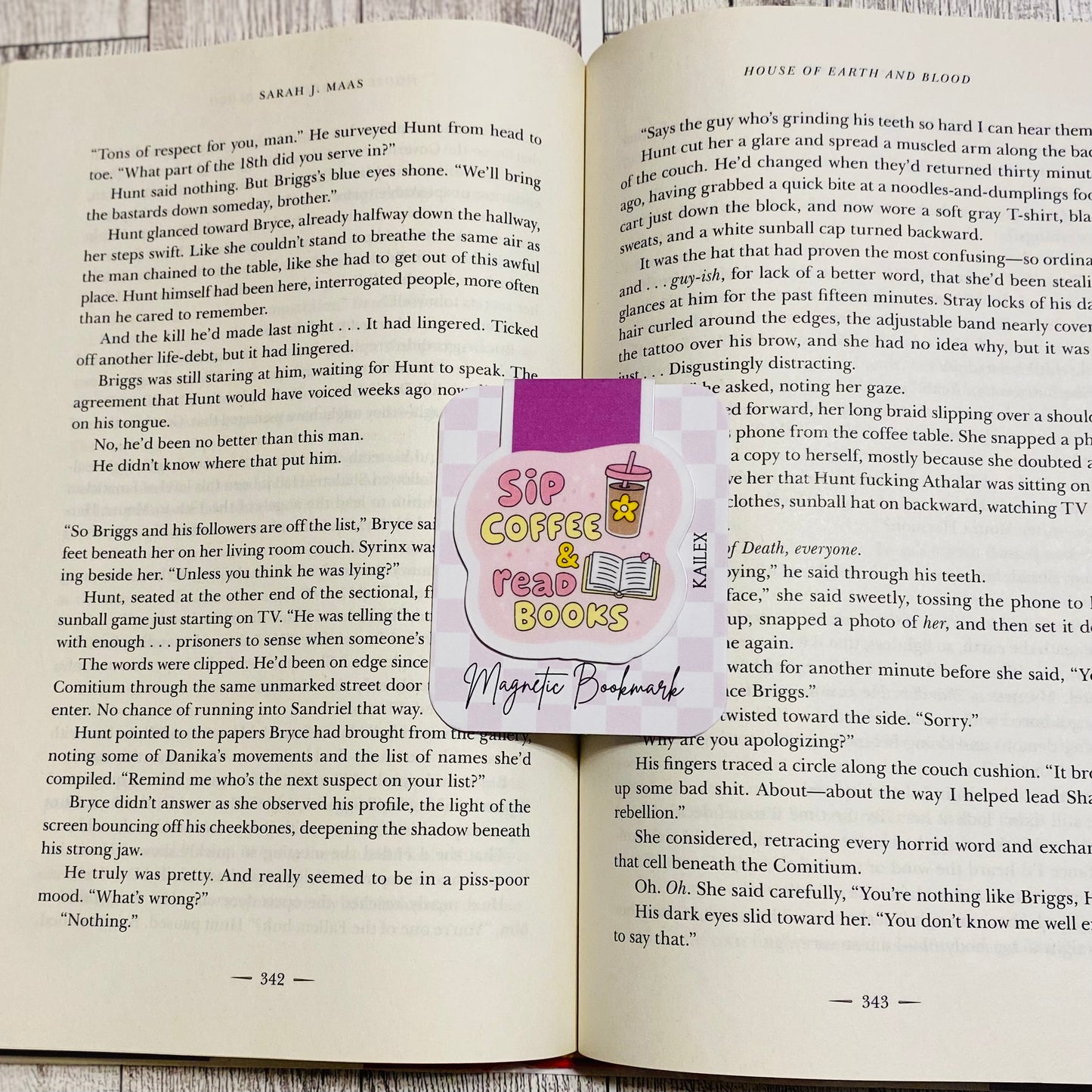 Sip Coffee and Read books Magnetic Bookmark