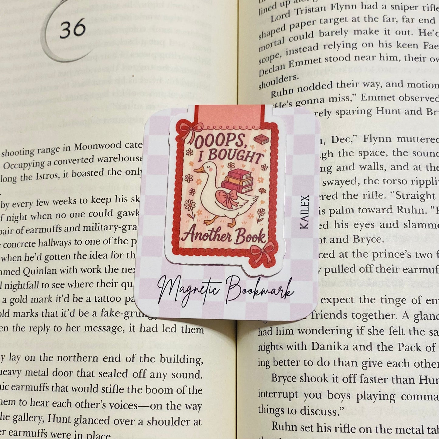 Ooops I bought another book goose Magnetic Bookmark