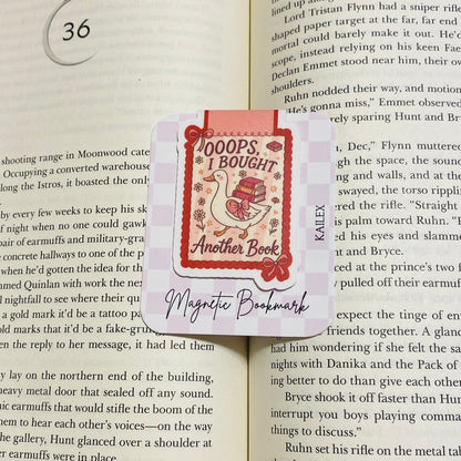 Ooops I bought another book goose Magnetic Bookmark