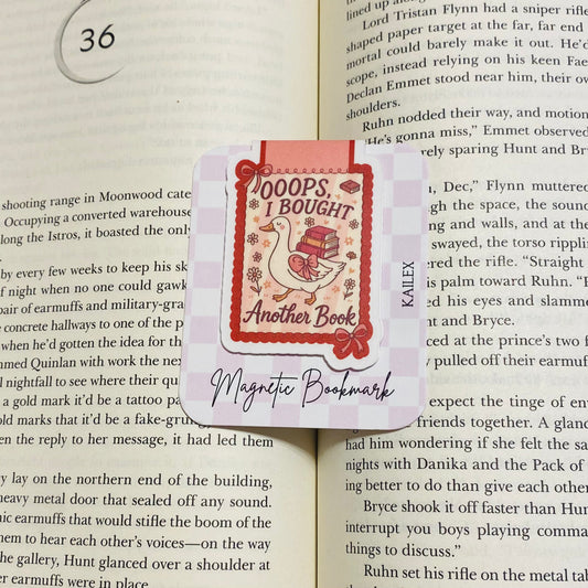 Ooops I bought another book goose Magnetic Bookmark