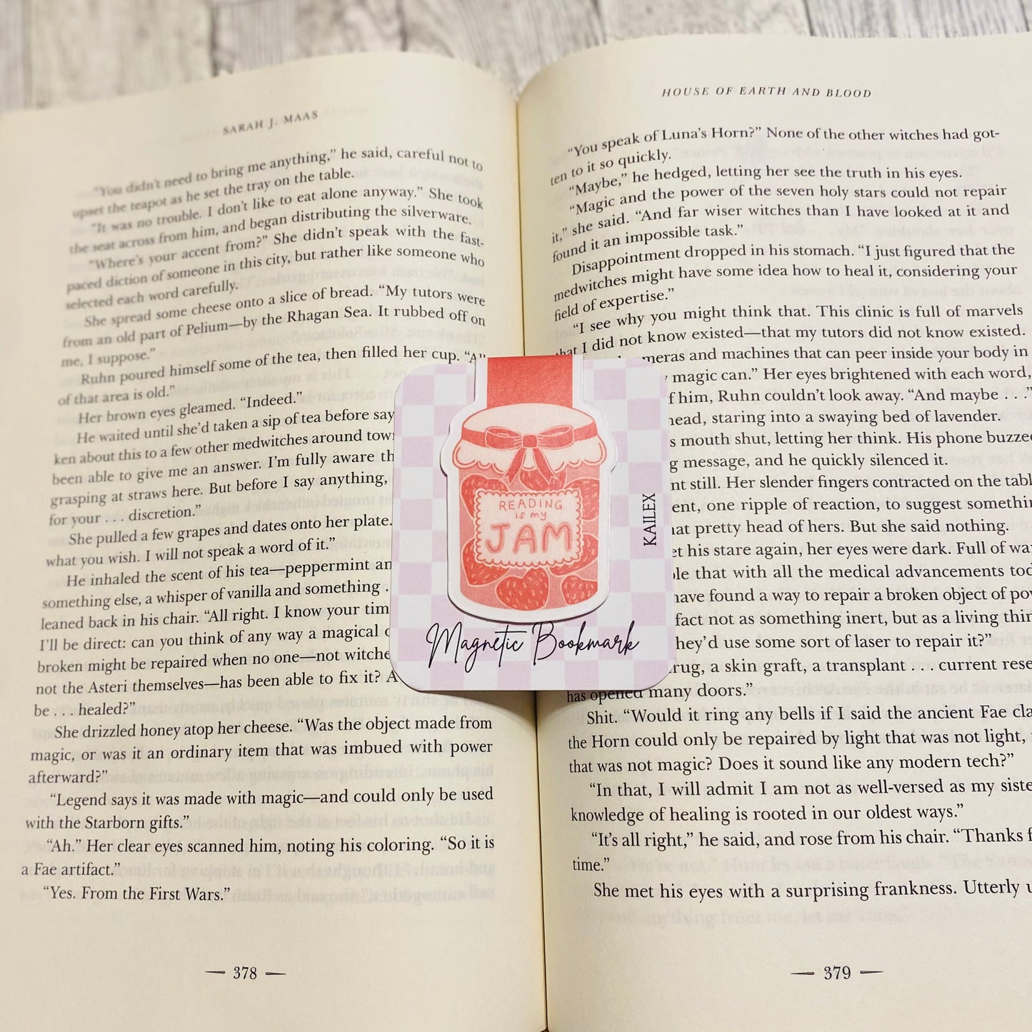 Reading is my Jam Strawberry Jar Magnetic Bookmark