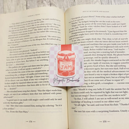Reading is my Jam Strawberry Jar Magnetic Bookmark