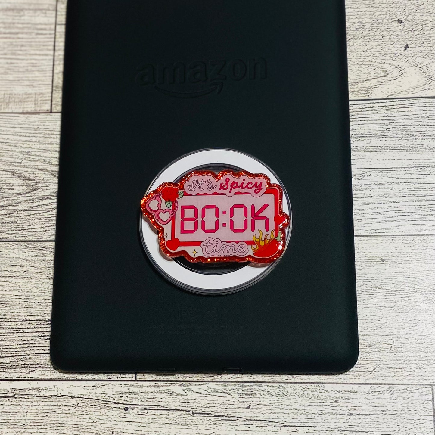 Its Spicy book time clock - E-Reader, Phone Grip for all Devices Magnetic Grip