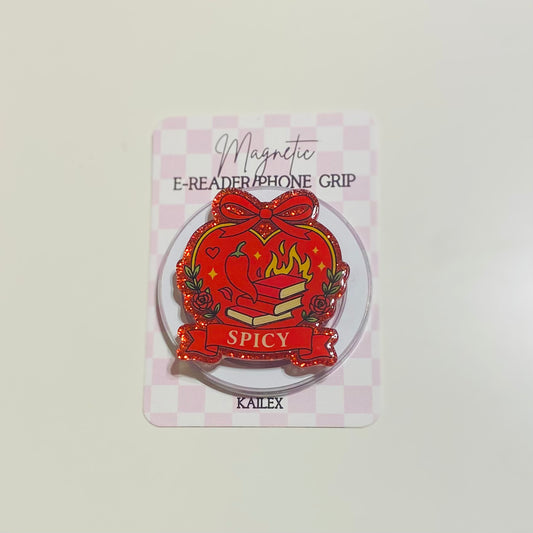 Red Spicy heart with text and chili peper with red bow