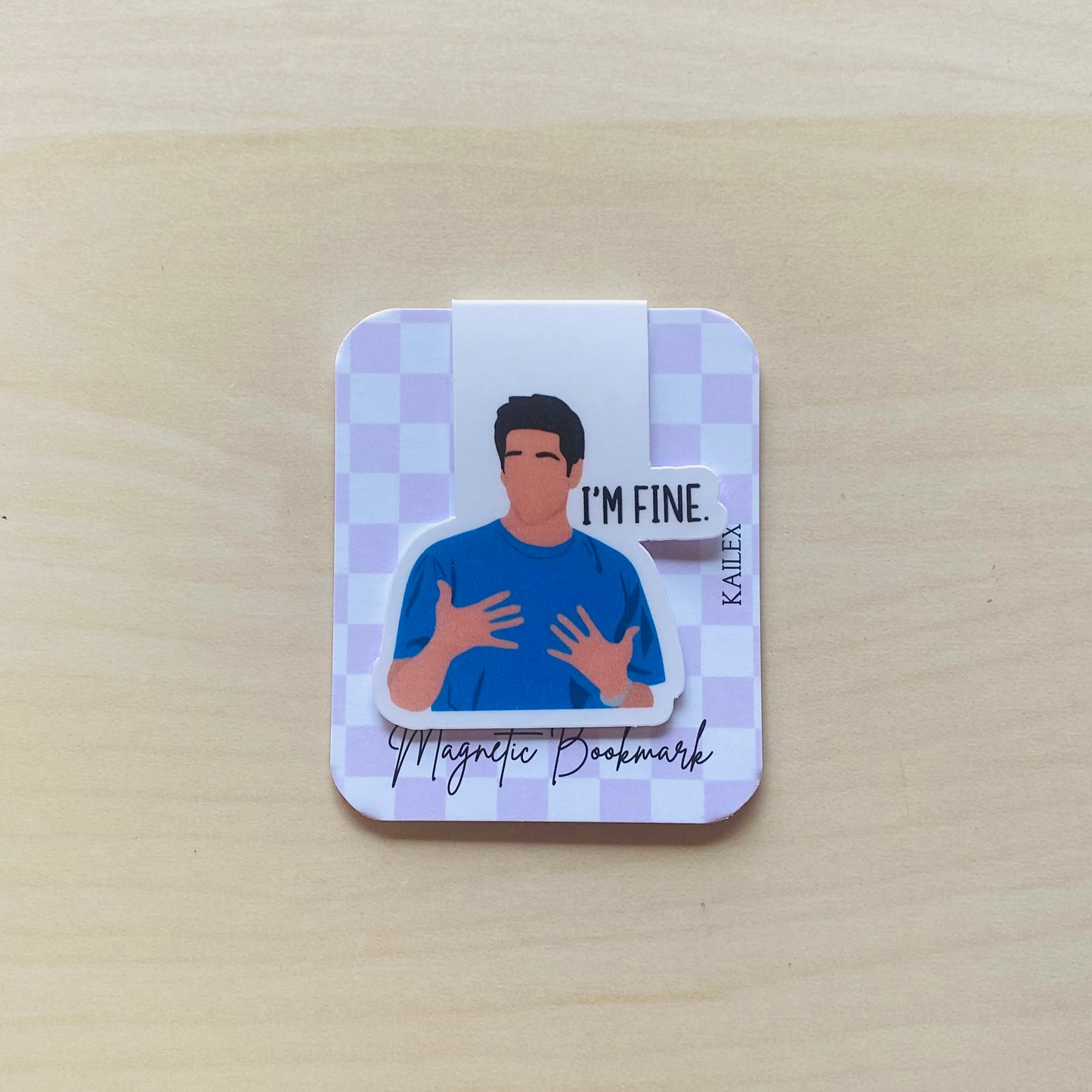 I'm fine guy in blue shirt Magnetic Bookmark
