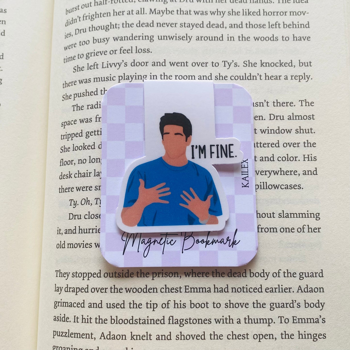 I'm fine guy in blue shirt Magnetic Bookmark