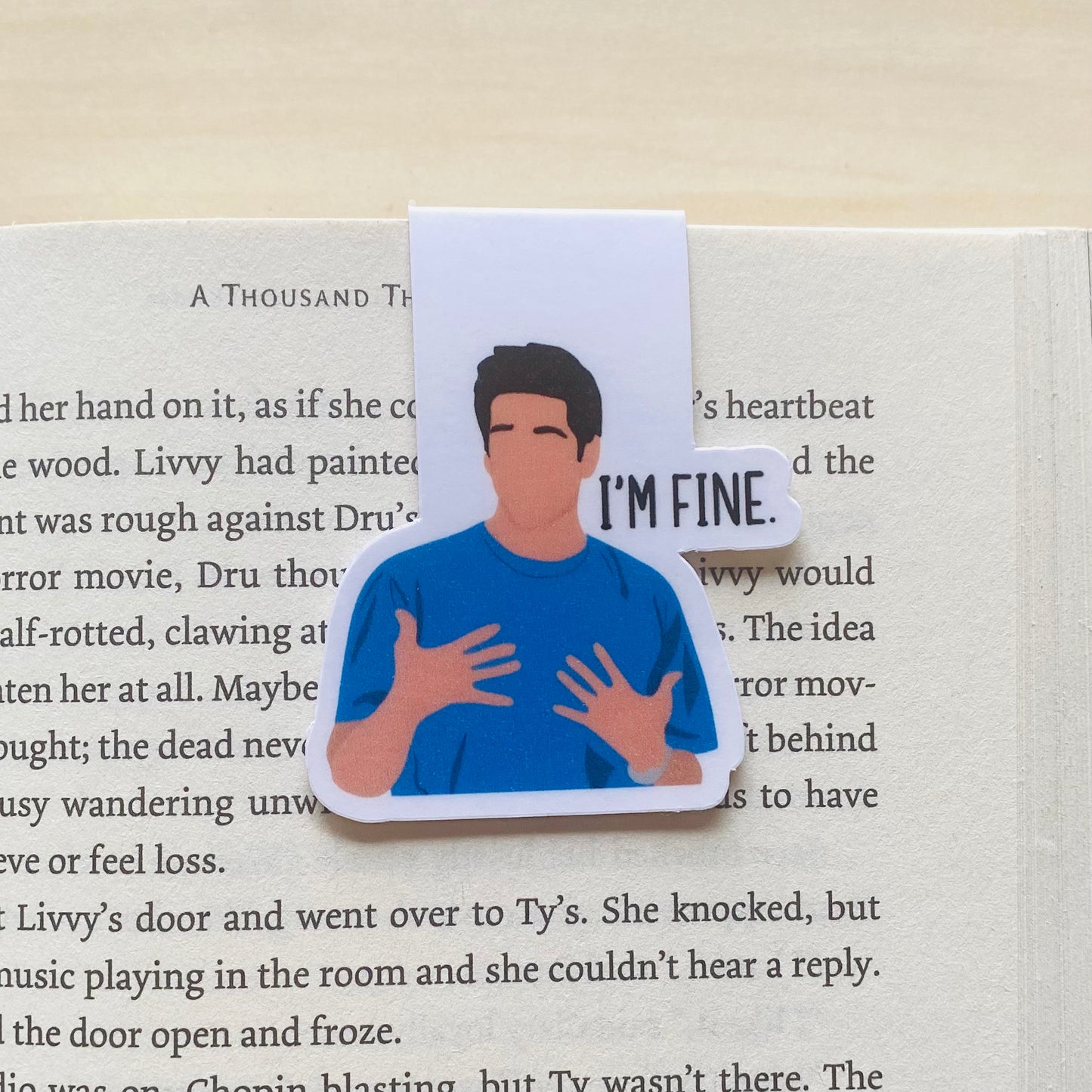 I'm fine guy in blue shirt Magnetic Bookmark