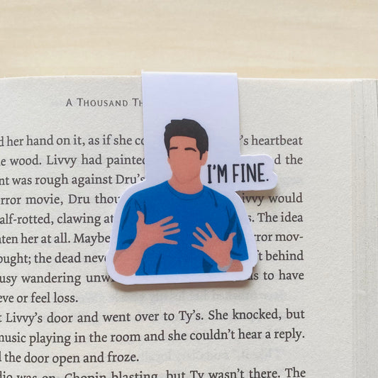 I'm fine guy in blue shirt Magnetic Bookmark