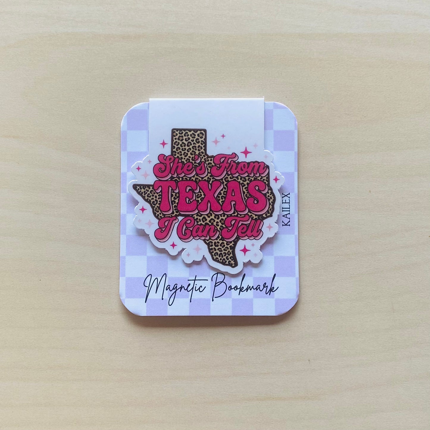 She's from Texas leopard  Magnetic Bookmark