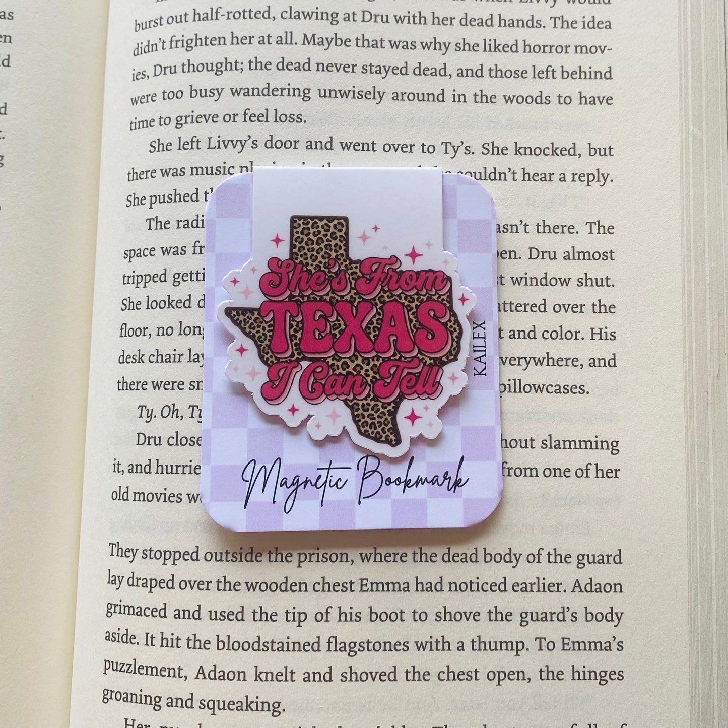 She's from Texas leopard  Magnetic Bookmark