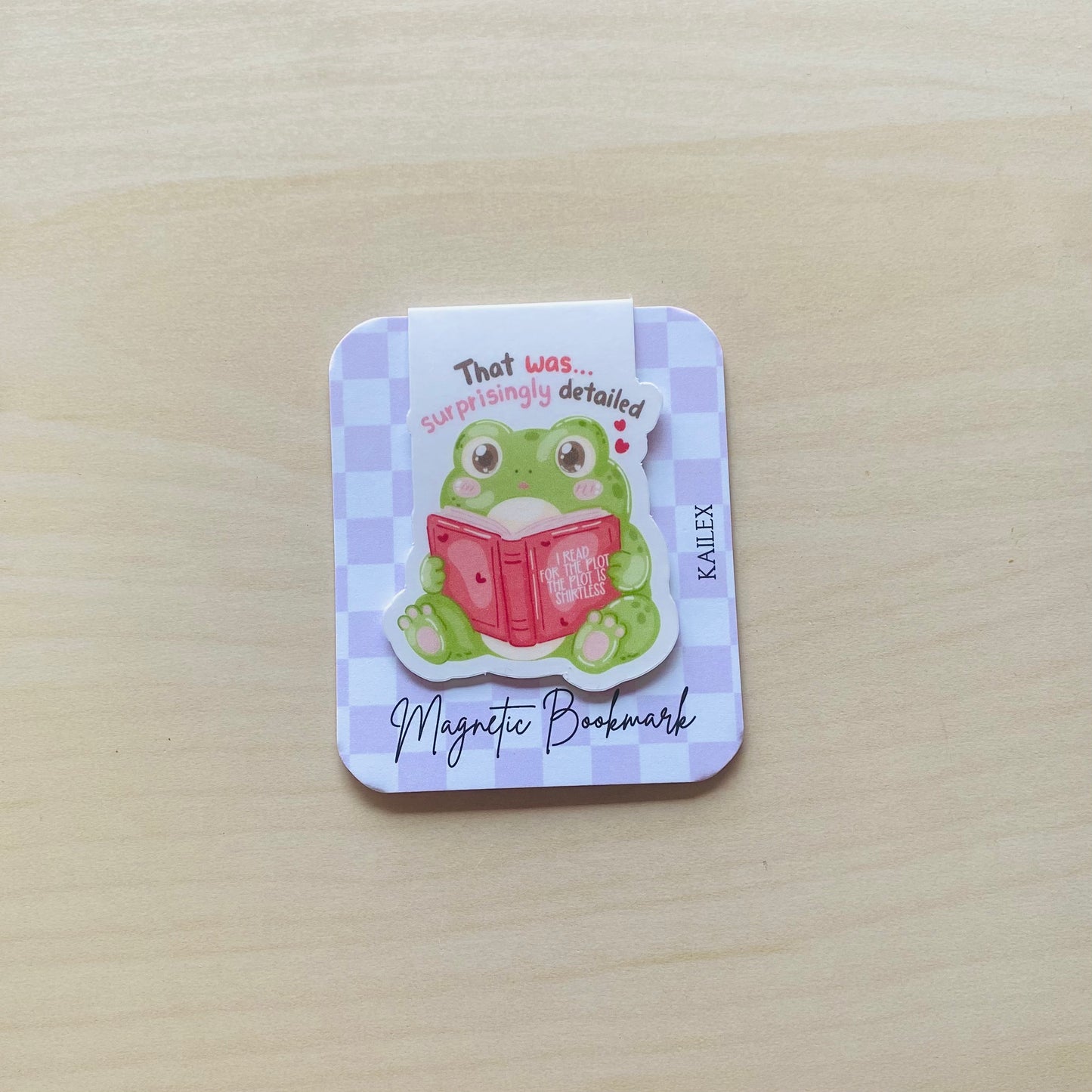 That was surprisingly detailed frog reading a book Magnetic Bookmark