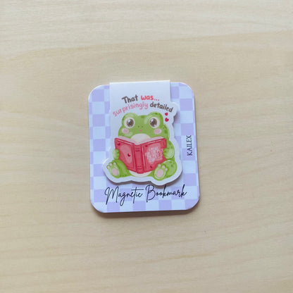 That was surprisingly detailed frog reading a book Magnetic Bookmark