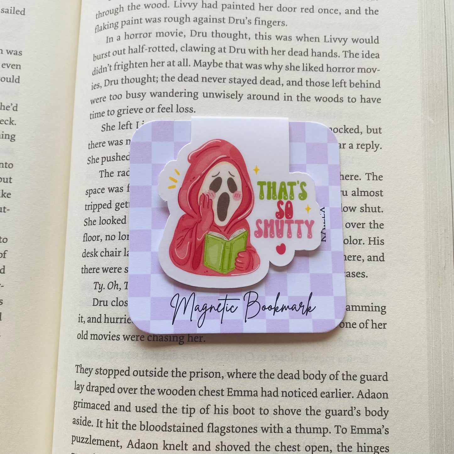 That's so smutty surprised ghost in pink Magnetic Bookmark