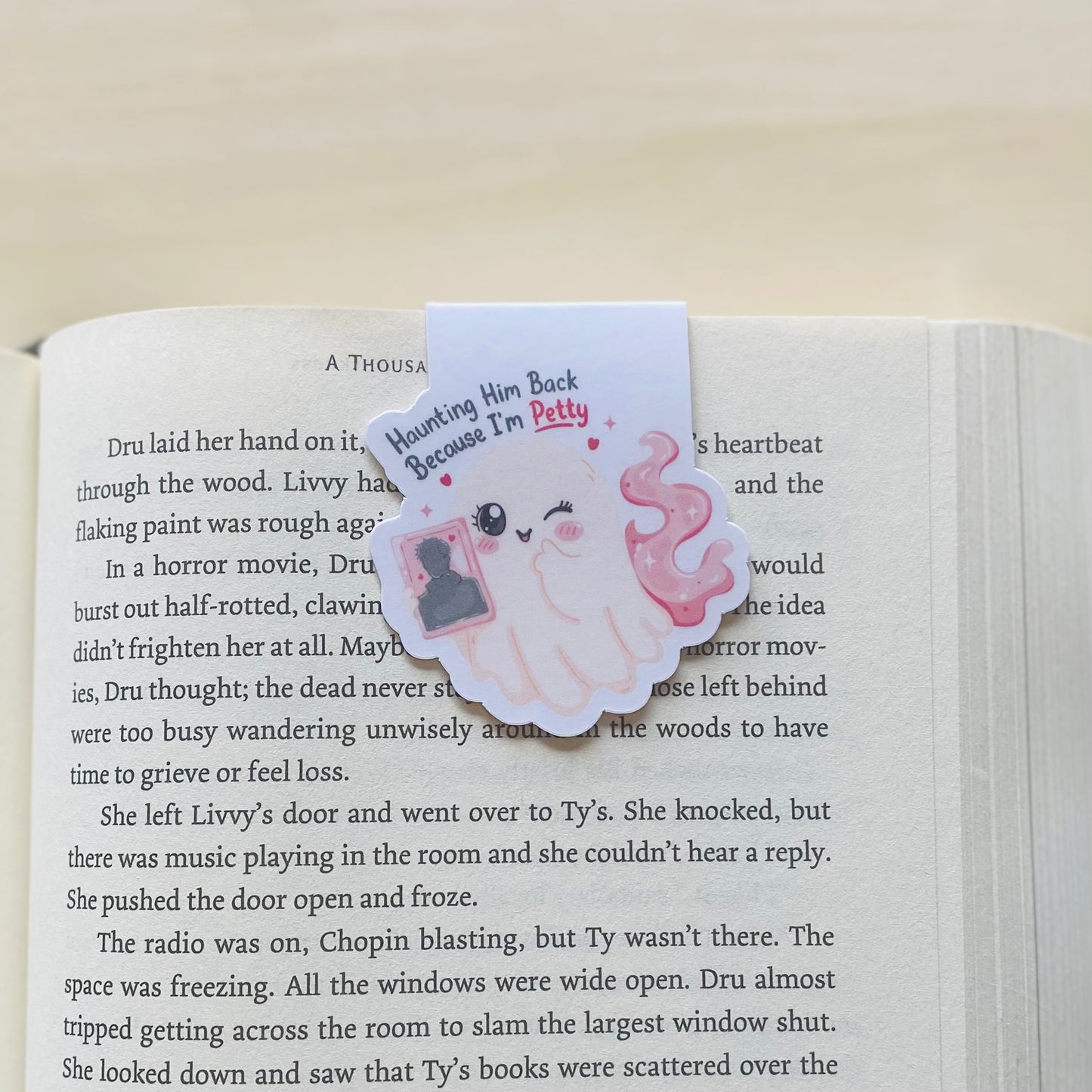 Haunting him back because i'm petty ghost Magnetic Bookmark