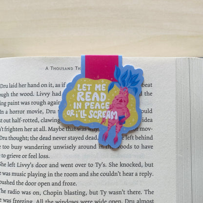 Let me read in peace or i'll scream Mandrake Magnetic Bookmark