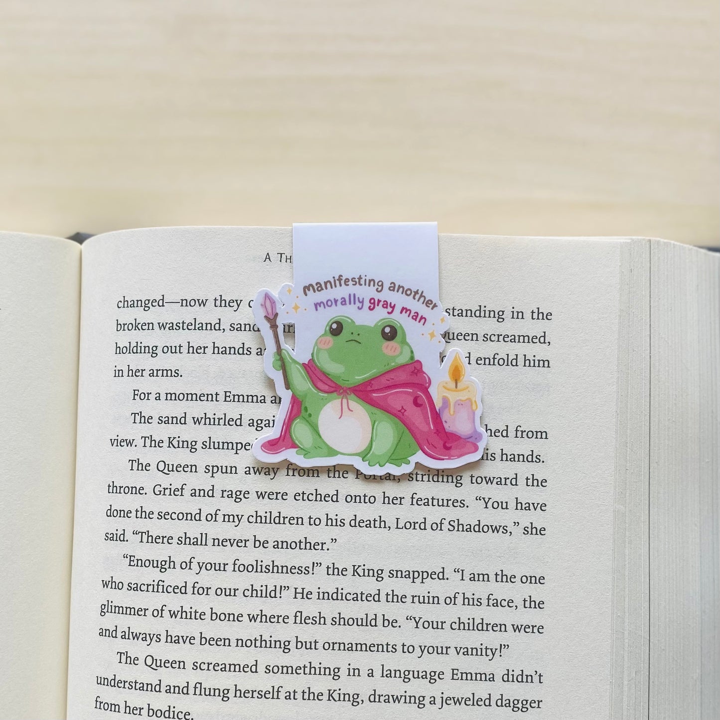 Manifesting another morally gray man frog Magnetic Bookmark