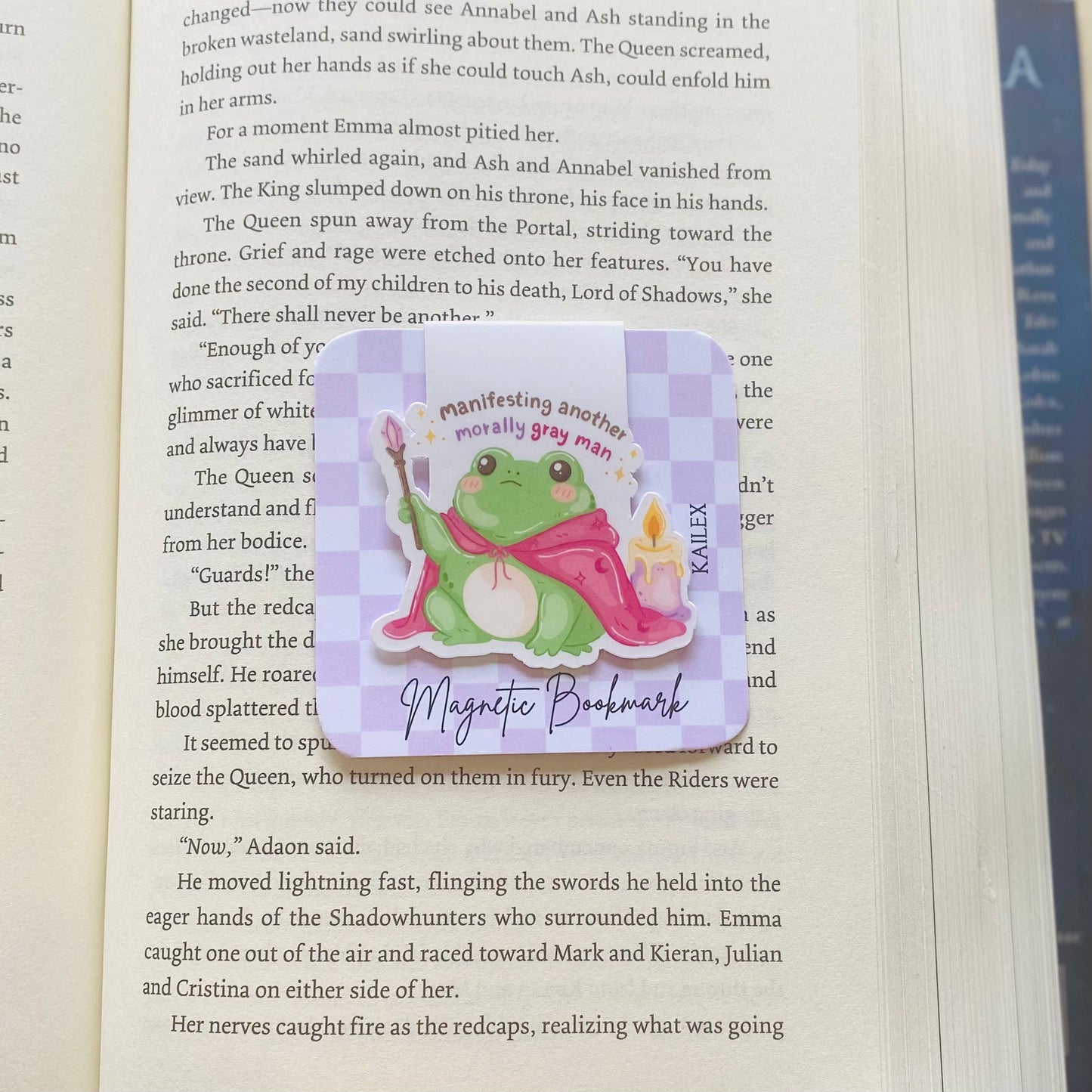 Manifesting another morally gray man frog Magnetic Bookmark