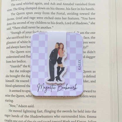 Girl in Pink with black boots Magnetic Bookmark