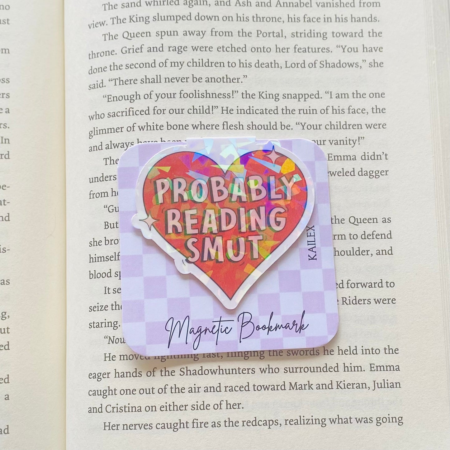 Holographic Probably reading SMUT Magnetic Bookmark