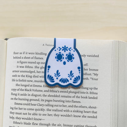Talavera inspired blue ghost Magnetic Bookmark