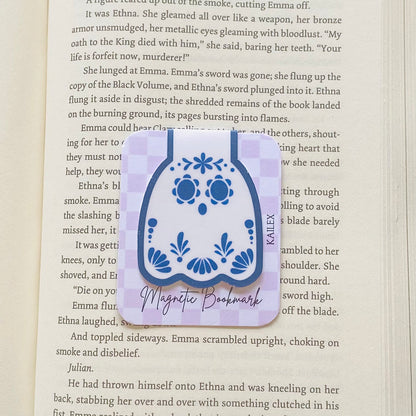 Talavera inspired blue ghost Magnetic Bookmark