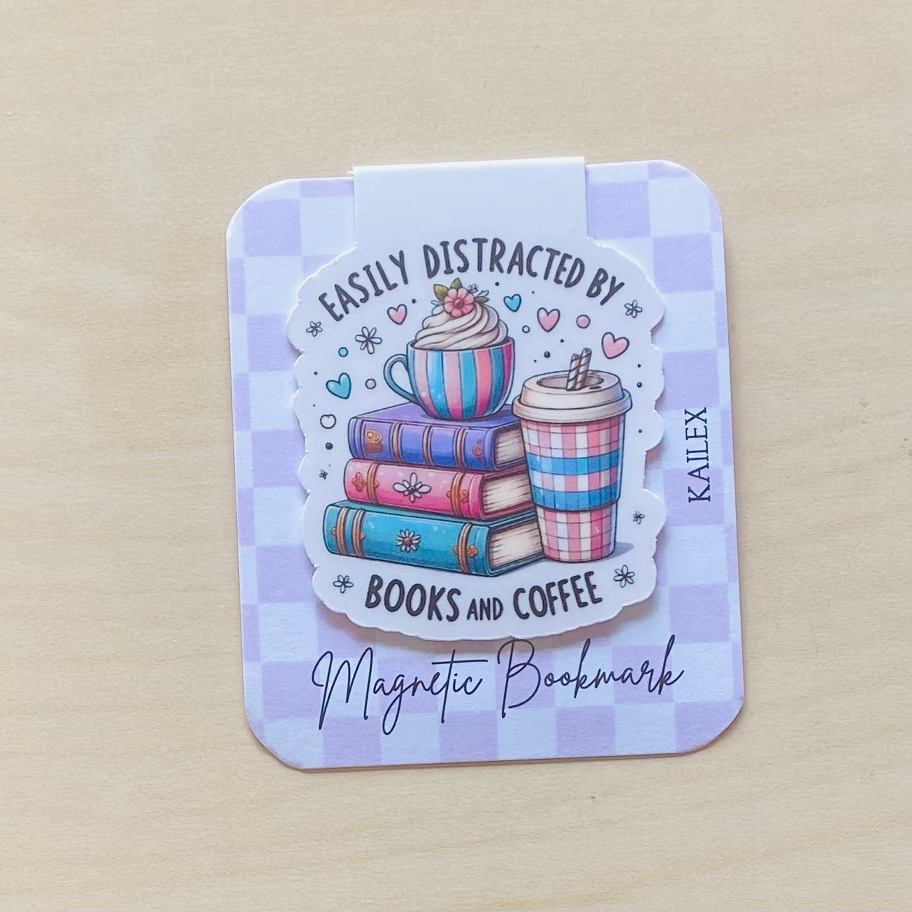 Easily distracted by books and coffee Magnetic Bookmark