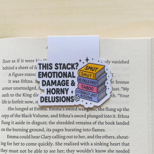 This stack?  Emotional damage & horney delusions stack of books Magnetic Bookmark
