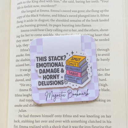 This stack?  Emotional damage & horney delusions stack of books Magnetic Bookmark