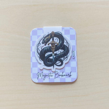 Snake and Dagger Magnetic Bookmark
