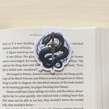 Snake and Dagger Magnetic Bookmark