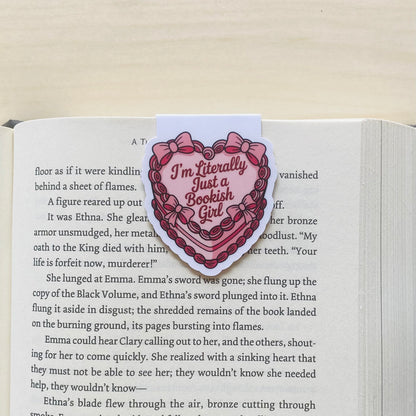 I'm Literally just a bookish girl cake Magnetic Bookmark