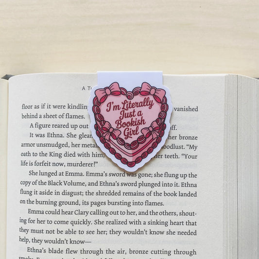 I'm Literally just a bookish girl cake Magnetic Bookmark