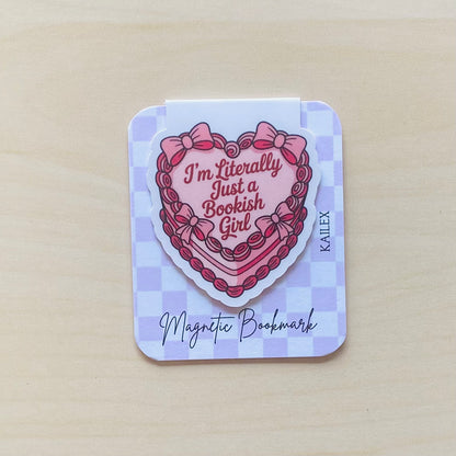 I'm Literally just a bookish girl cake Magnetic Bookmark